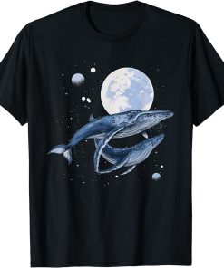 Humpback whale in Space | Funny Beluga Orca Blue whale T-Shirt