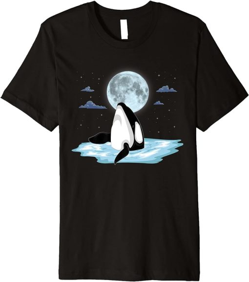 Animal Lover Killer Whale Ocean Animal Moonlight Orca Premium T-Shirt