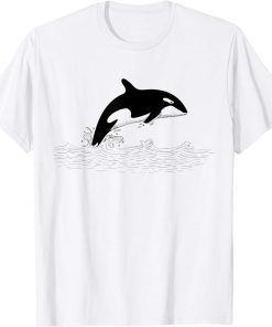 Killer Whale Orca Art Sketch Orcas Killer Whales Tee T-Shirt