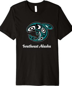 Southeast Alaska Native American Tribal Orca Killer Whale Premium T-Shirt