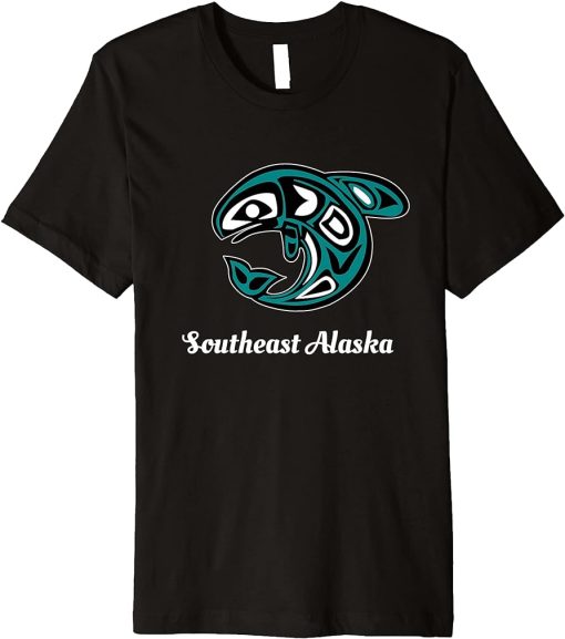 Southeast Alaska Native American Tribal Orca Killer Whale Premium T-Shirt