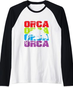 Orca Whale Family Orca Squad Orca Squad Whale Sea Animal Raglan Baseball Tee