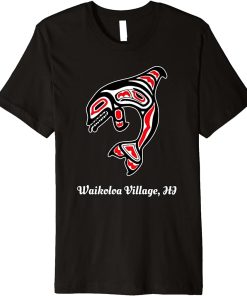 Native Waikoloa Village Hawaii Red Orca Killer Whale Premium T-Shirt