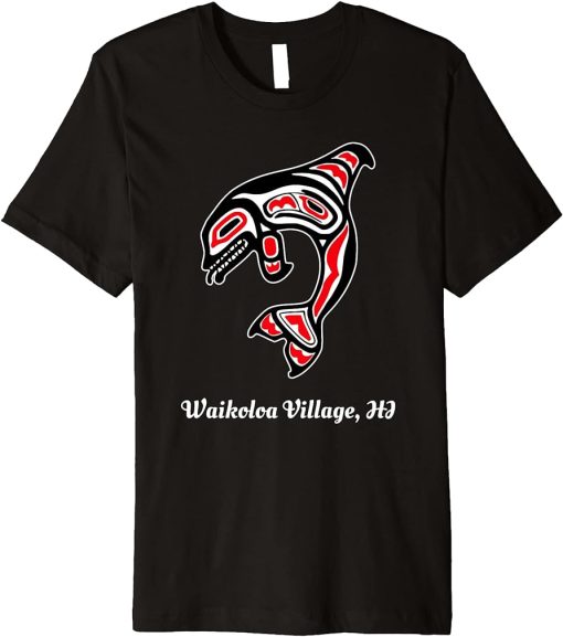 Native Waikoloa Village Hawaii Red Orca Killer Whale Premium T-Shirt