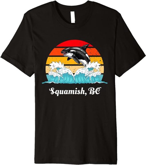 Vintage Squamish BC Distressed Orca Killer Whale Art Premium T-Shirt