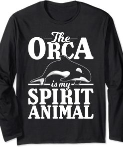 Funny Ocean Animal Aquarist Gift Spirit Animal Whale Orca Long Sleeve T-Shirt