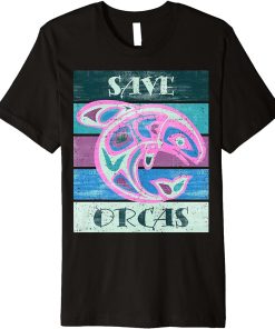 Native American Totem ORCA Killer Whale SAVE 4 - Fan Fun Premium T-Shirt