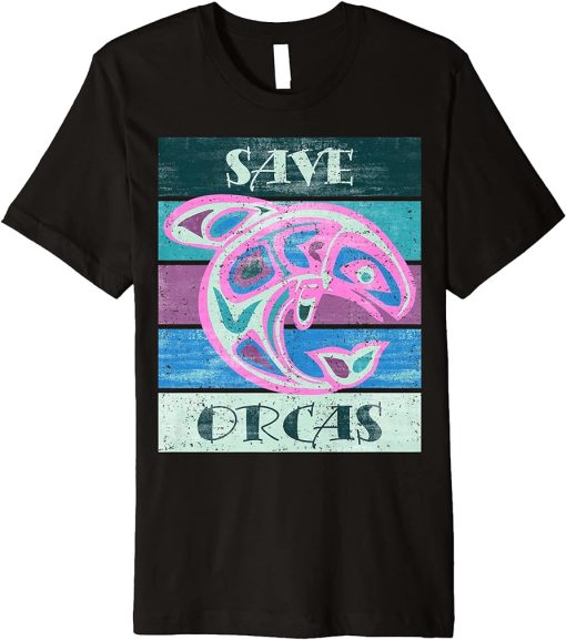 Native American Totem ORCA Killer Whale SAVE 4 - Fan Fun Premium T-Shirt