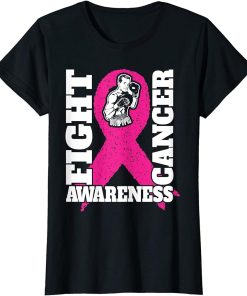 Womens Pink Ribbon Fight for Breast Cancer Awareness T-Shirt